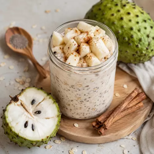 Overnight Oats Sirsak Kayu Manis