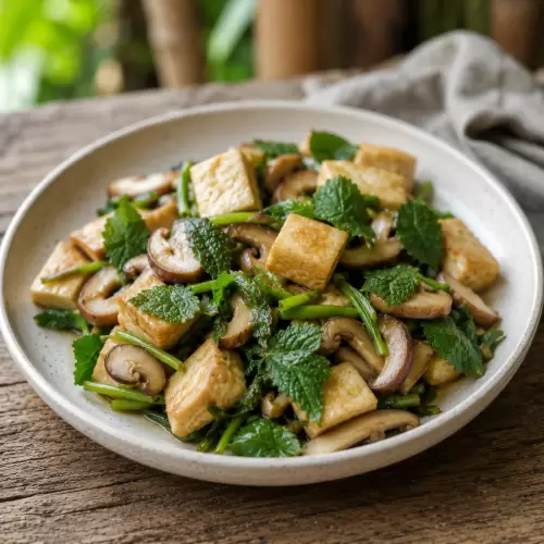 Tumis Tahu Jamur Costmary
