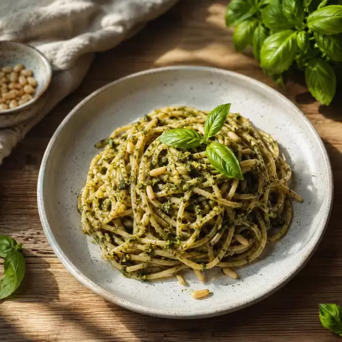 Pasta Gandum Utuh dengan Pesto Angdan