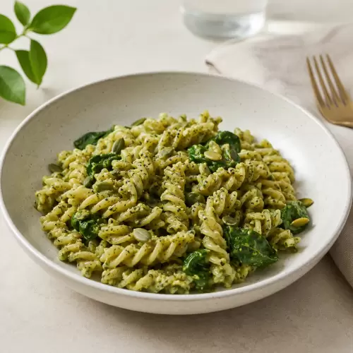 Pasta Bayam-Pesto Popi