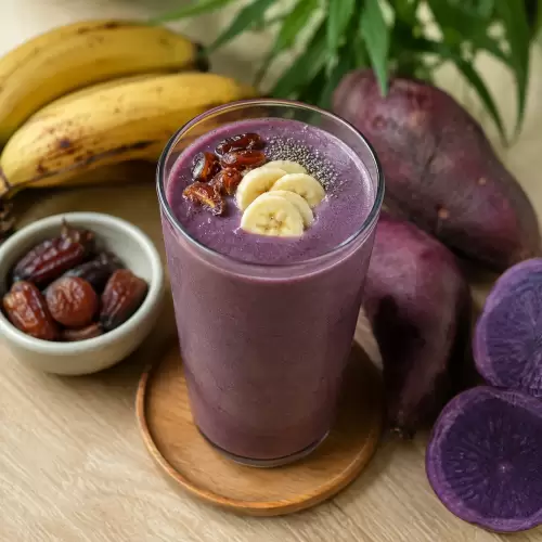 Smoothie Ubi Liar Pisang-Kurma