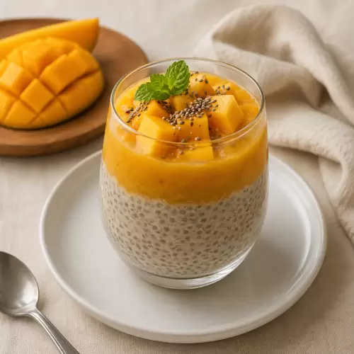 Puding Kelembak Chia Mangga